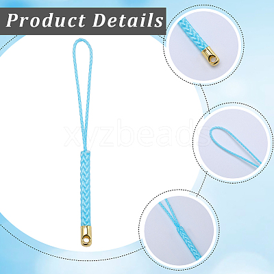 45Pcs 9 Colors Polyester Cord Mobile Straps FIND-GF0006-44-1