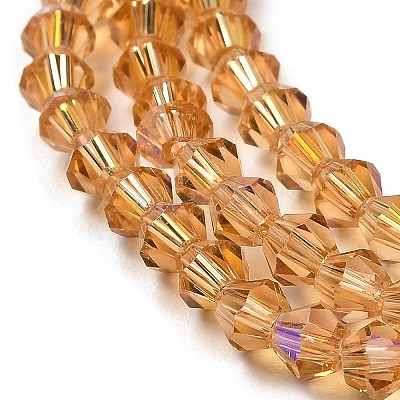 Transparent Electroplate Glass Beads Strands EGLA-A039-T3mm-L18-1