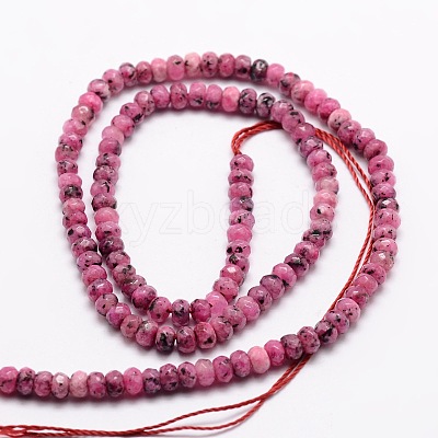 Dyed Natural Malaysia Jade Rondelle Beads Strands G-E316-2x4mm-18-1