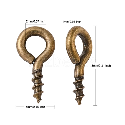 Iron Screw Eye Pin Peg Bails X-E561Y-AB-FF-1