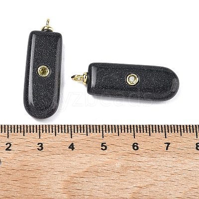Synthetic Blue Goldstone Pendants KK-C251-01H-01-1