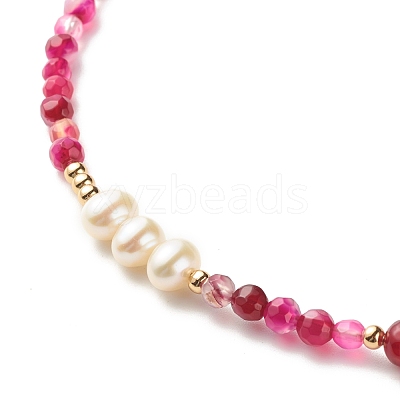 Natural Pearl Beaded Necklace NJEW-JN03765-02-1