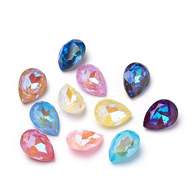 Glass Rhinestone Cabochons RGLA-L024-E03-MI-1