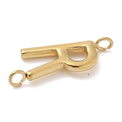304 Stainless Steel Letter Connector Charms STAS-M108-01G-18-1