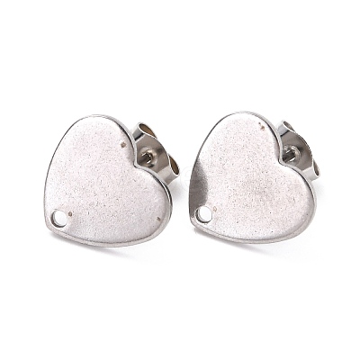 Non-Tarnish 304 Stainless Steel Stud Earring Findings STAS-I183-07B-07P-1