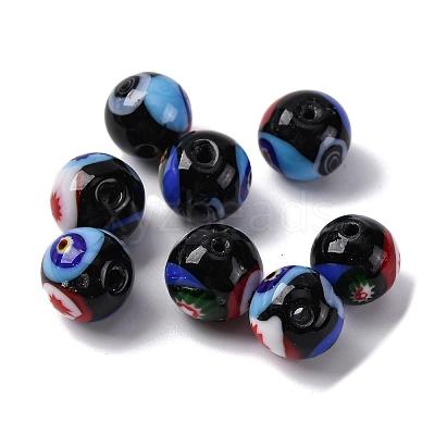 Handmade Millefiori Lampwork Beads LAMP-R003-02B-01-1