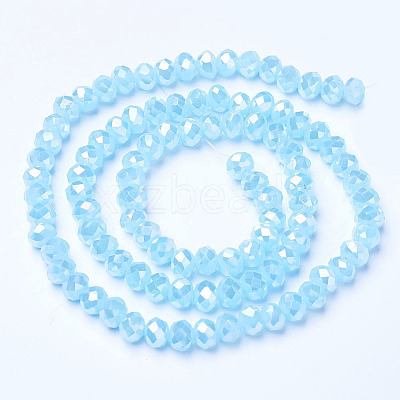 Electroplate Glass Beads Strands EGLA-A034-J3mm-B05-1
