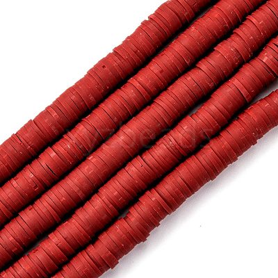 Handmade Polymer Clay Beads Strands CLAY-R089-8mm-Q103-1