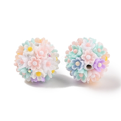 Handmade Luminous Polymer Clay Rhinestone Fancy Beads CLAY-H003-04A-1