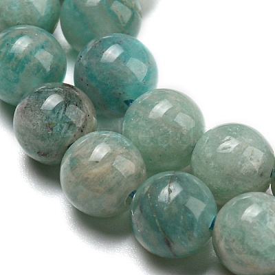 Natural Amazonite Beads Strands G-K068-03-6mm-01-1