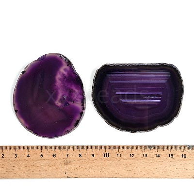 Dyed & Heated Natural Agate Slice Cabochons GG-CBAAF67-01C-1