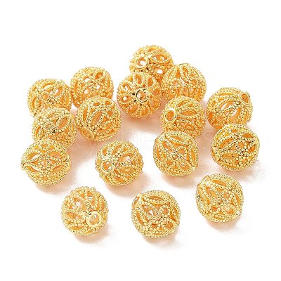 Rack Plating Brass Hollow Beads KK-P219-01A-G01-1