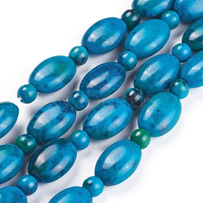 Natural Chrysocolla Beads Strands G-F647-07-1