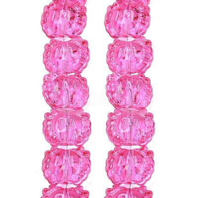 Electroplate Baking Paint Transparent Glass Beads Strands GL-CBA17FF-02I-1
