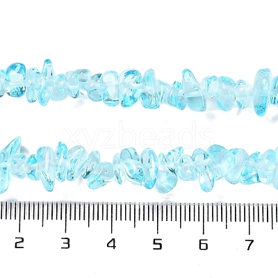 Spray Painted Transparent Glass Beads Strands GLAA-P060-01B-02-1
