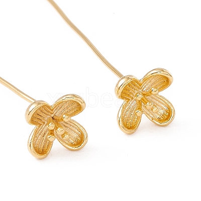 Brass Flower Head Pins FIND-B009-05G-1