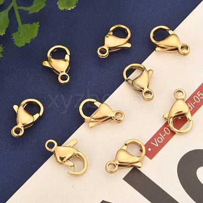 304 Stainless Steel Lobster Claw Clasps STAS-T040-PJ212-13-1