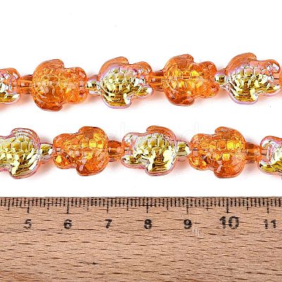 Electroplate Transparent Glass Beads Strands EGLA-N055-04A-08-1