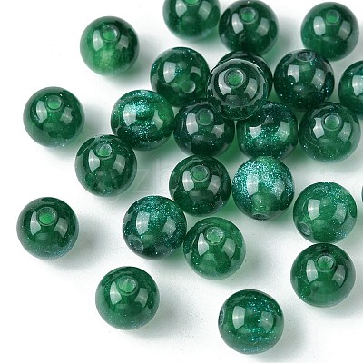 25Pcs Round Imitation Cat Eye Resin Beads RESI-FS0001-65F-1