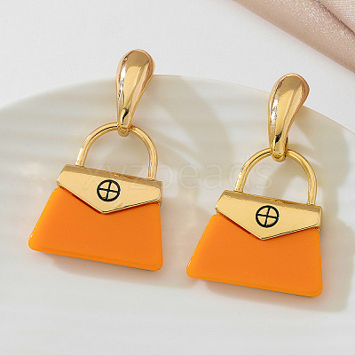 Alloy & Acrylic Stud Dangle Earrings FS-WGB9194-11-1