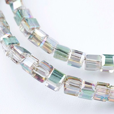 Electroplate Glass Beads Strands EGLA-F121-HP-A02-1
