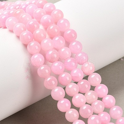 Natural Dyed Yellow Jade Gemstone Bead Strands X-G-R271-6mm-Y02-1