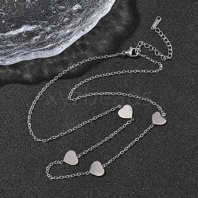 304 Stainless Steel Link Chain Necklaces for Women Men NJEW-K292-01F-P-1