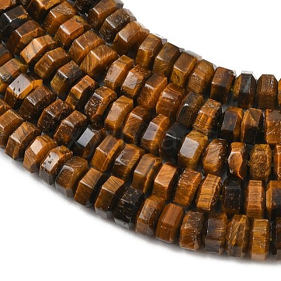 Natural Tiger Eye Beads Strands G-G317-A27-3X6MM-1