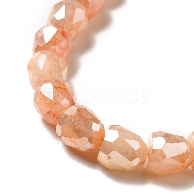 Electroplate Glass Beads Strand GLAA-G088-03F-1