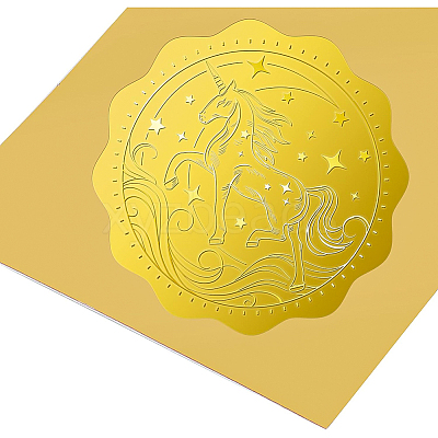 Self Adhesive Gold Foil Embossed Stickers DIY-WH0211-193-1