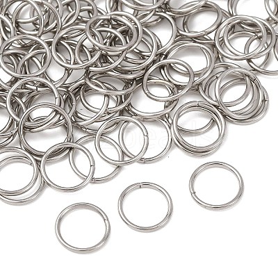 Tarnish Resistant 304 Stainless Steel Saw Cut Open Jump Rings STAS-N015-04-10x1mm-1