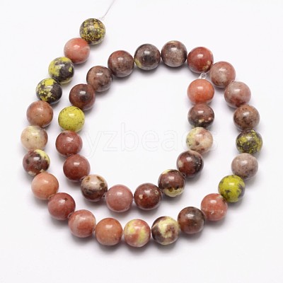 Natural Plum Blossom Jasper Beads Strands X-G-A163-02-6mm-1