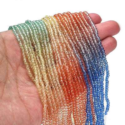 Transparent Painted Glass Beads Strands DGLA-A034-T1mm-A02-1