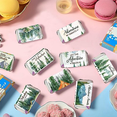 Leaf Paper Self Adhesive Mini Candy Bar Wrappers DIY-WH0604-018-1
