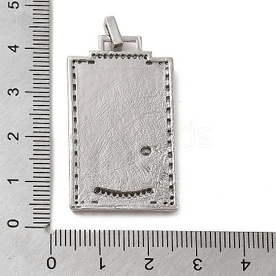 Brass Micro Pave Cubic Zirconia Pendants with Enamel KK-H458-01P-12-1