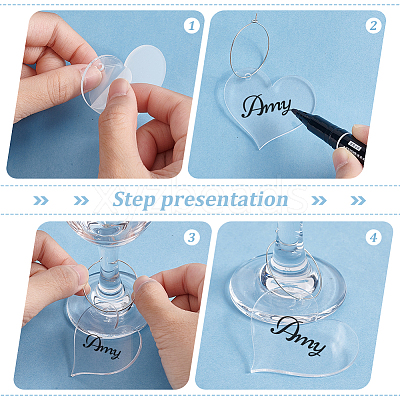 DIY Blank Wine Glass Charm Making Kit DIY-FG0004-59A-1