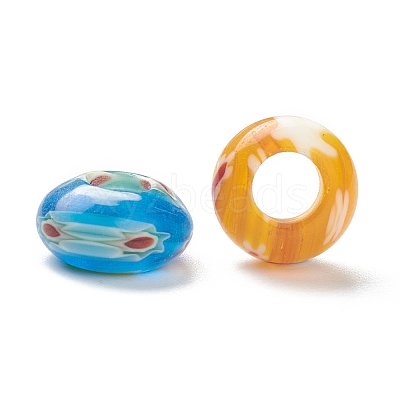 Handmade Millefiori Lampwork European Beads LPDL-L010-01-1