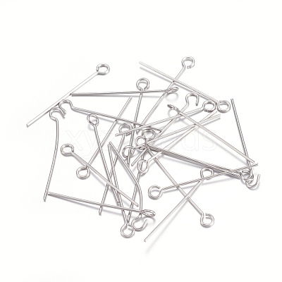 Tarnish Resistant 304 Stainless Steel Eye Pins STAS-O105-01P-0.6x25mm-1