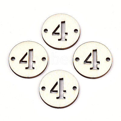 Unfinished Natural Poplar Wood Links Connectors WOOD-S045-138B-4-1