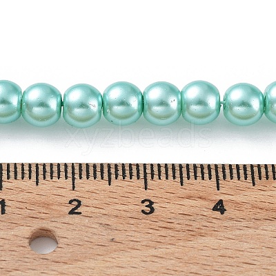 Baking Paint Pearlized Glass Pearl Round Bead Strands HY-Q003-6mm-32-1