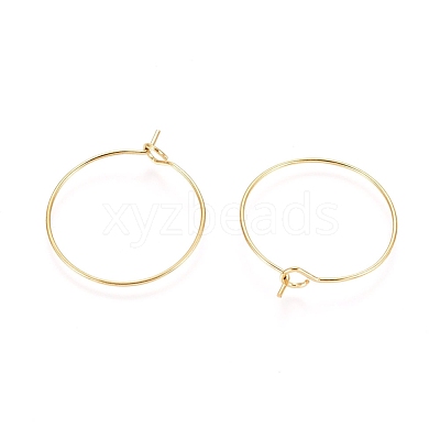 Ion Plating(IP) 316L Surgical Stainless Steel Hoop Earring Findings X-STAS-D164-05G-1