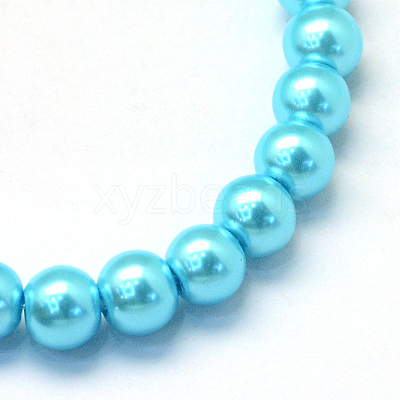 Baking Paint Glass Pearl Bead Strands HY-Q003-3mm-48-1