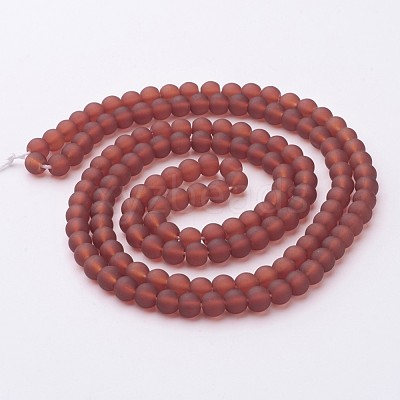 Baking Paint Transparent Glass Bead Strands X-GLAA-S031-6mm-06-1