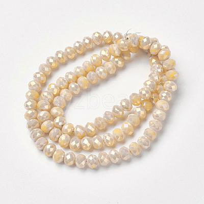 Electroplate Opaque Glass Beads Strands EGLA-A034-P4mm-T12-1