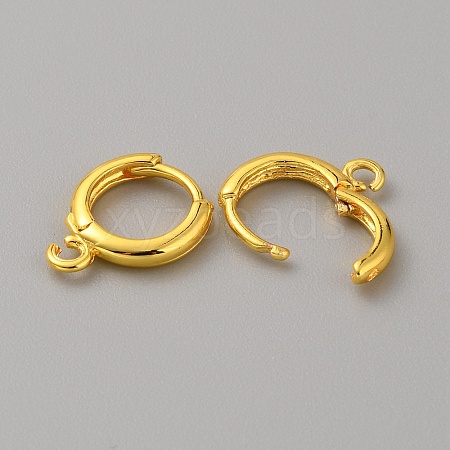 Brass Hoop Earring Findings FIND-WH0110-802B-G-1