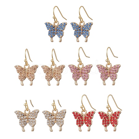 Alloy Rhinestone Dangle Earrings EJEW-JE06221-1