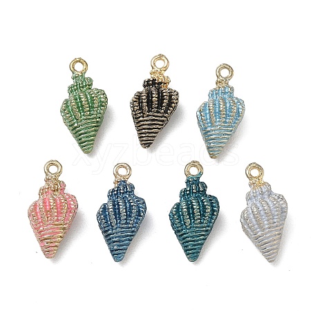 Spray Painted Alloy Pendants AL-CBAE84A-08A-1