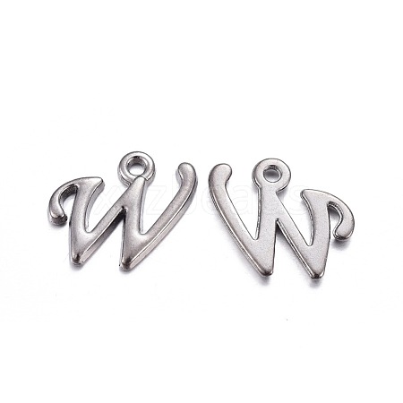 Gunmetal Plated Alloy Letter Pendants PALLOY-J718-01B-W-1