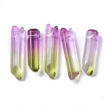 Two Tone Glass Beads GLAA-S167-13G-1