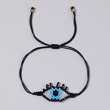 Vintage Ethnic Style Beaded Eyelash Eye Bracelet for Women's Bestie Gift XM9933-2-1